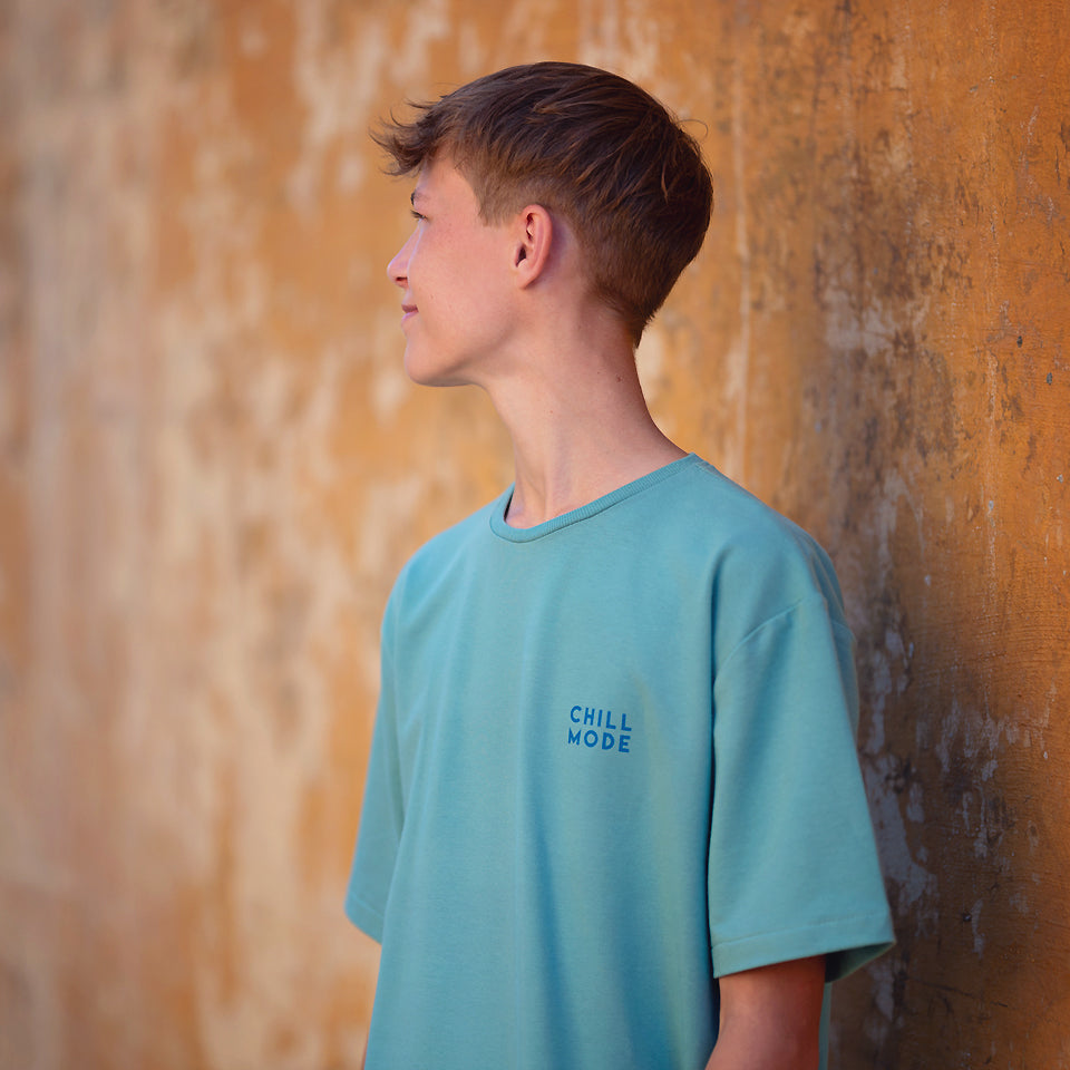 French terry, Dusty Turquoise, felpa