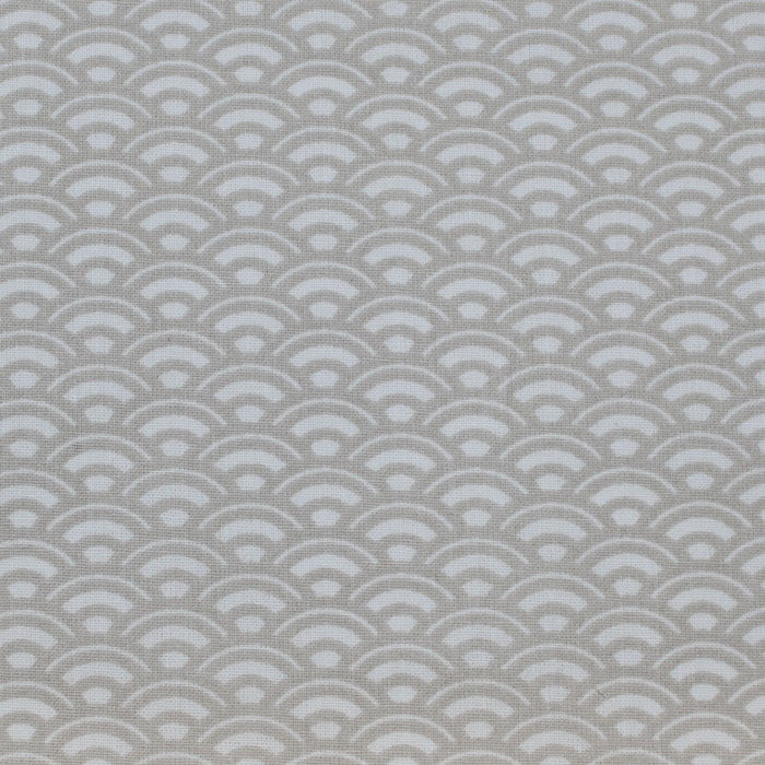 Saijo, blanc et beige, coton français