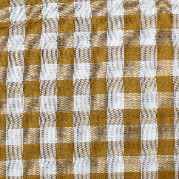 Gingham, doppia garza vichy, ocra