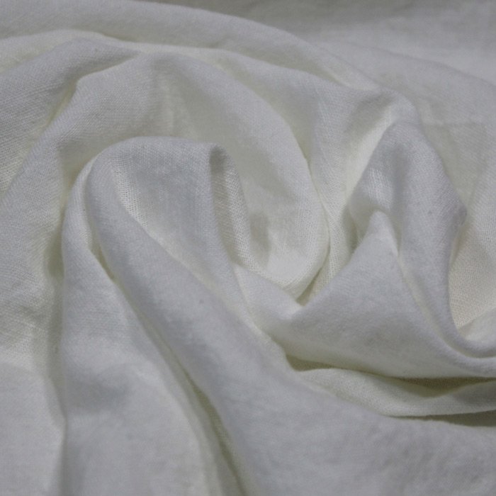 Fine serie 160cm, Misto lino cotone, stone washed, bianco