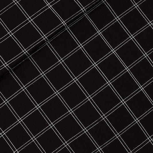 Double grid, Black, felpa garzata