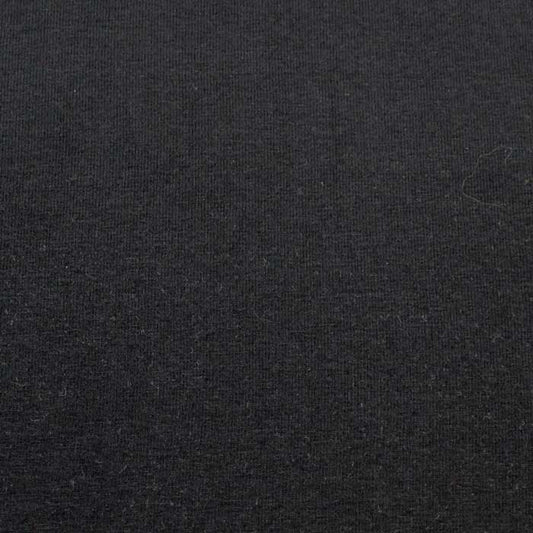 Scampolo 40cm, Jersey di cotone unito Nero