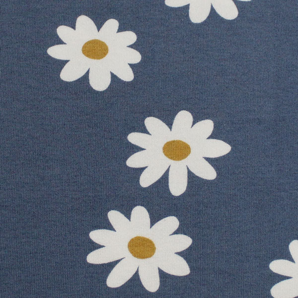 Daisy, Blu denim, Jersey di Cotone BIOLOGICO