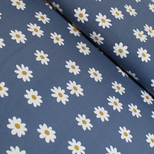 Daisy, Blu denim, Jersey di Cotone BIOLOGICO