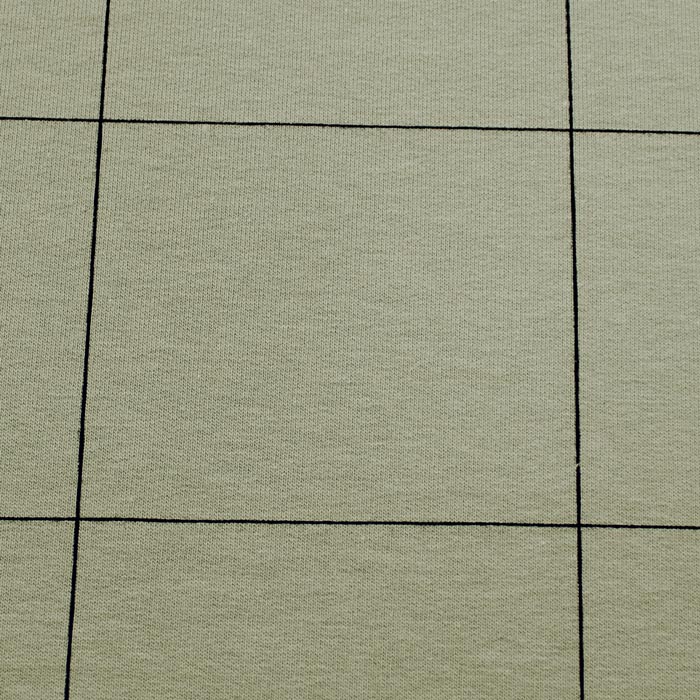 Thin Grid, Tea Green, polaire brossée