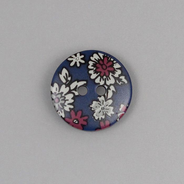 Bouton liberty bleu marine, 18 mm