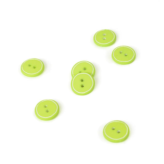 Bottone bordato verde acido - varie misure