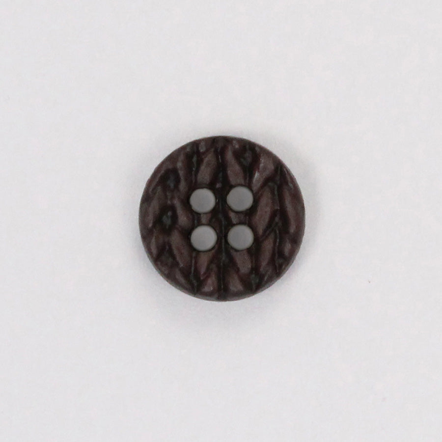 Bouton en laine chocolat noir - différentes tailles