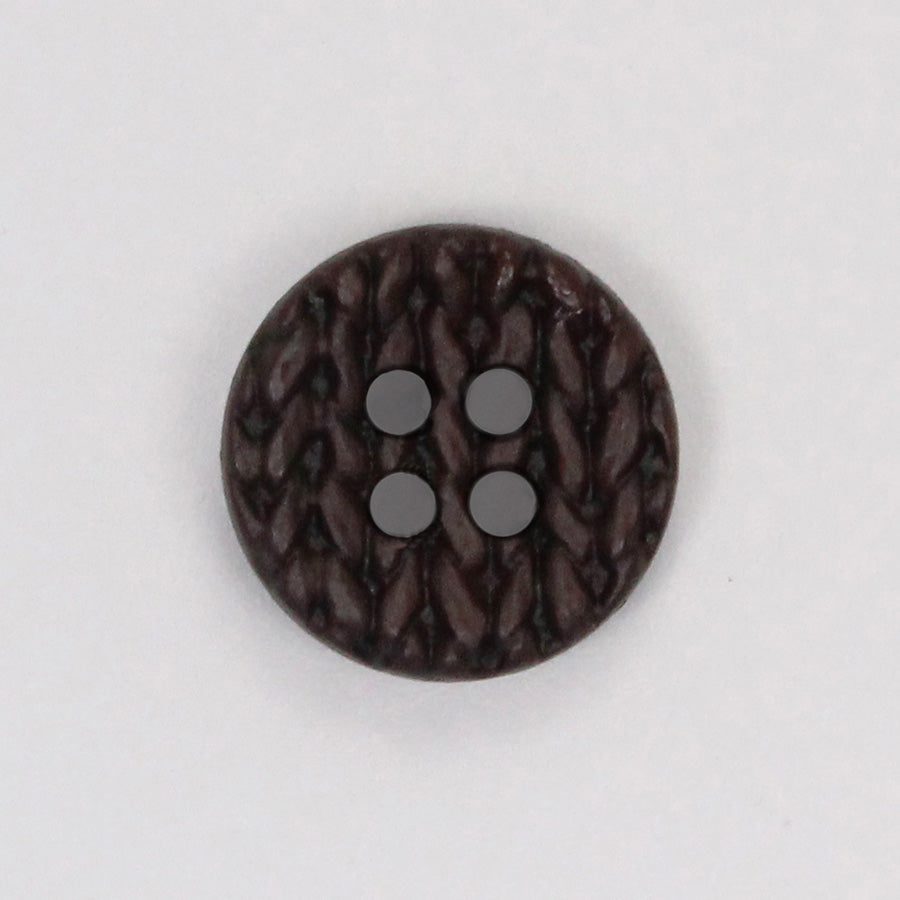 Bottone lana cioccolato scuro - varie misure