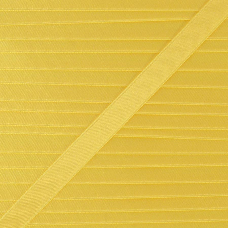 Ruban double satin jaune doré 10mm