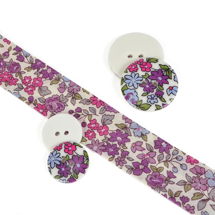 Bouton rose violette - différentes tailles