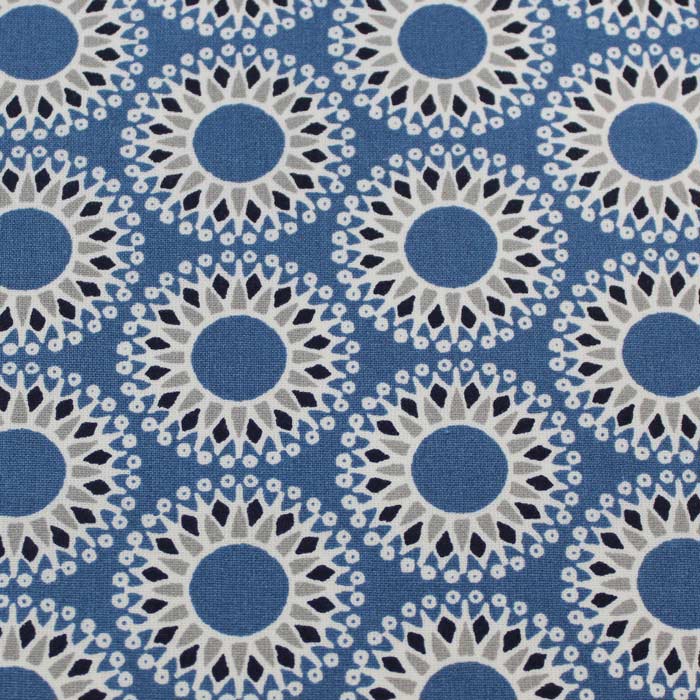 Fat quarter, bleu bleuet Malawa, coton français