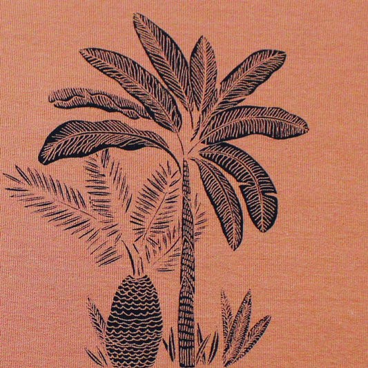 Palm trees, Pecan Brown, felpa garzata